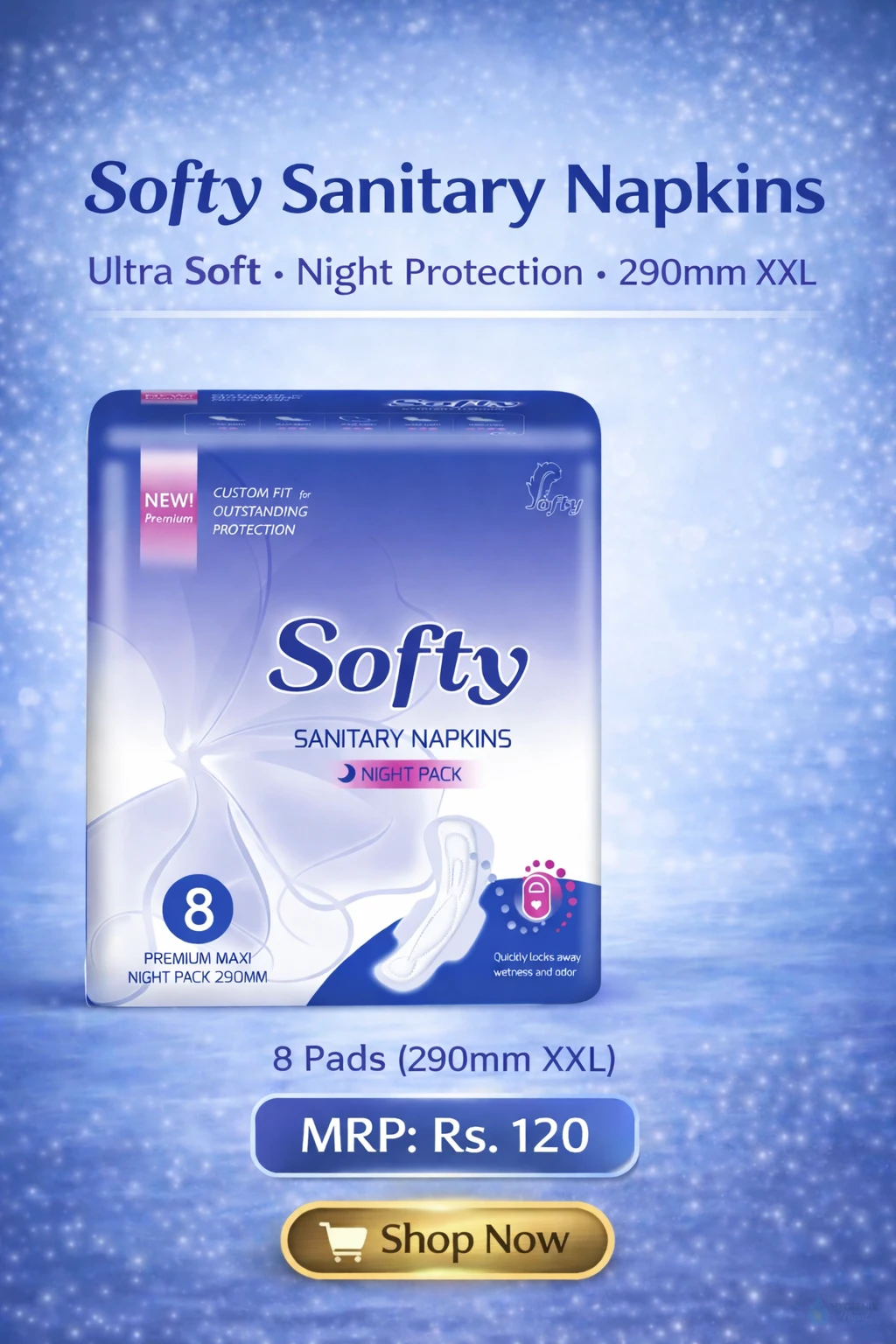 Softy Sanitary Napkins-8/290mm - Hygienix Nepal