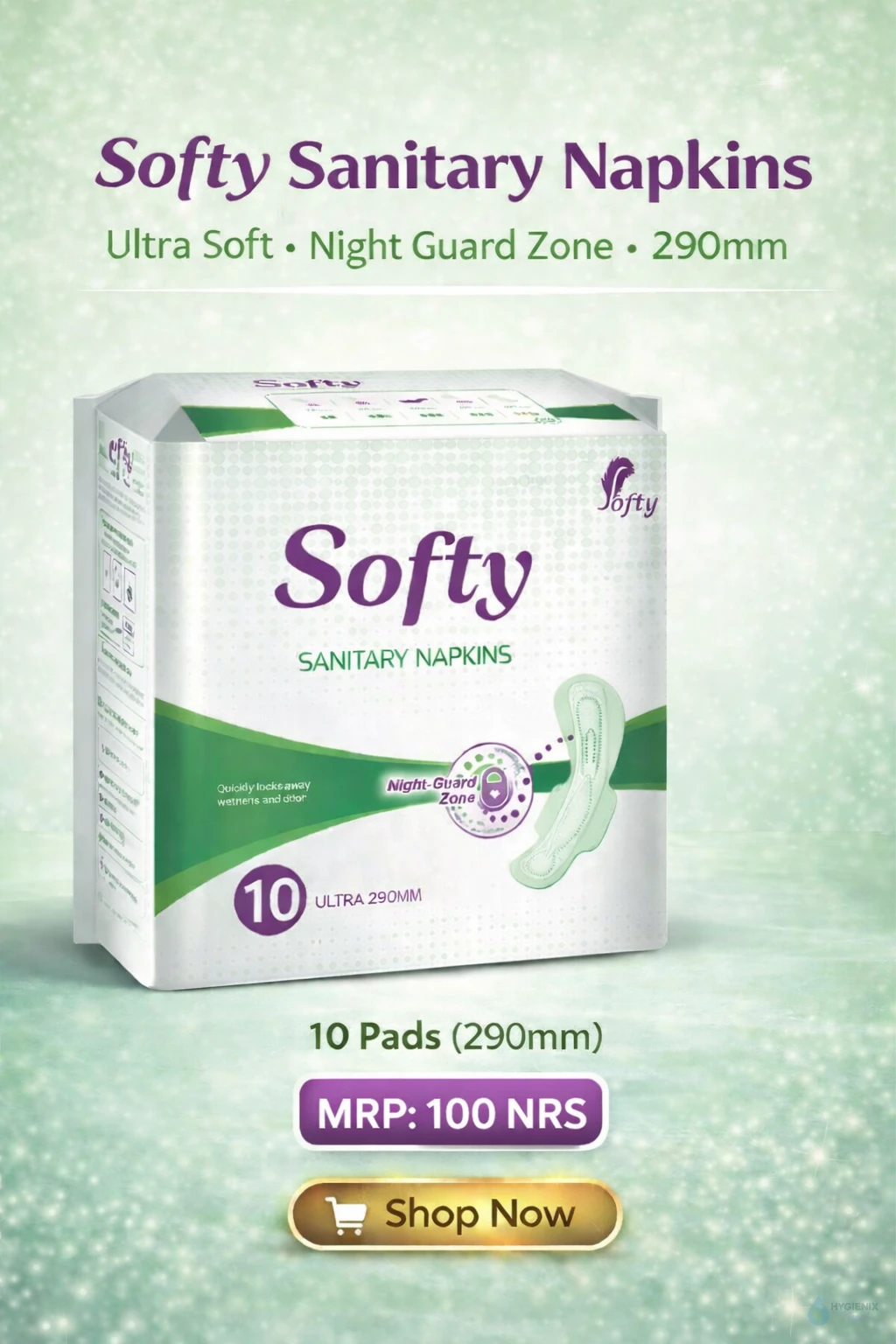 Softy Sanitary Napkins10/290 - Hygienix Nepal