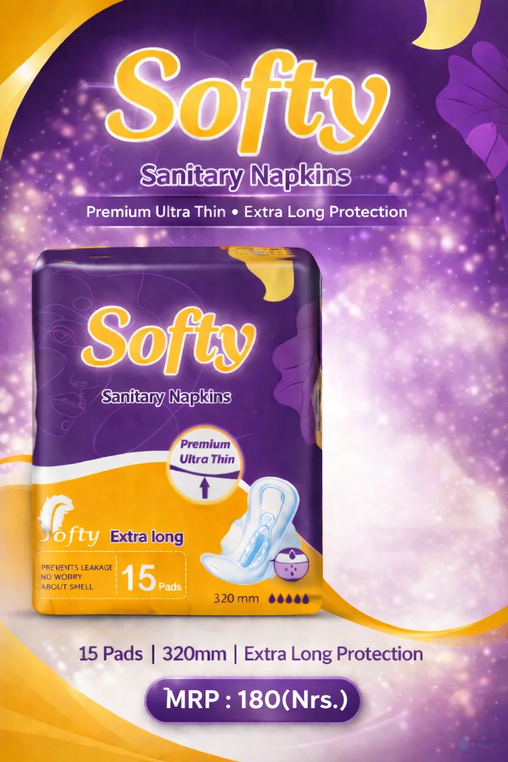 Softy Sanitary Napkins-15/320mm - Hygienix Nepal
