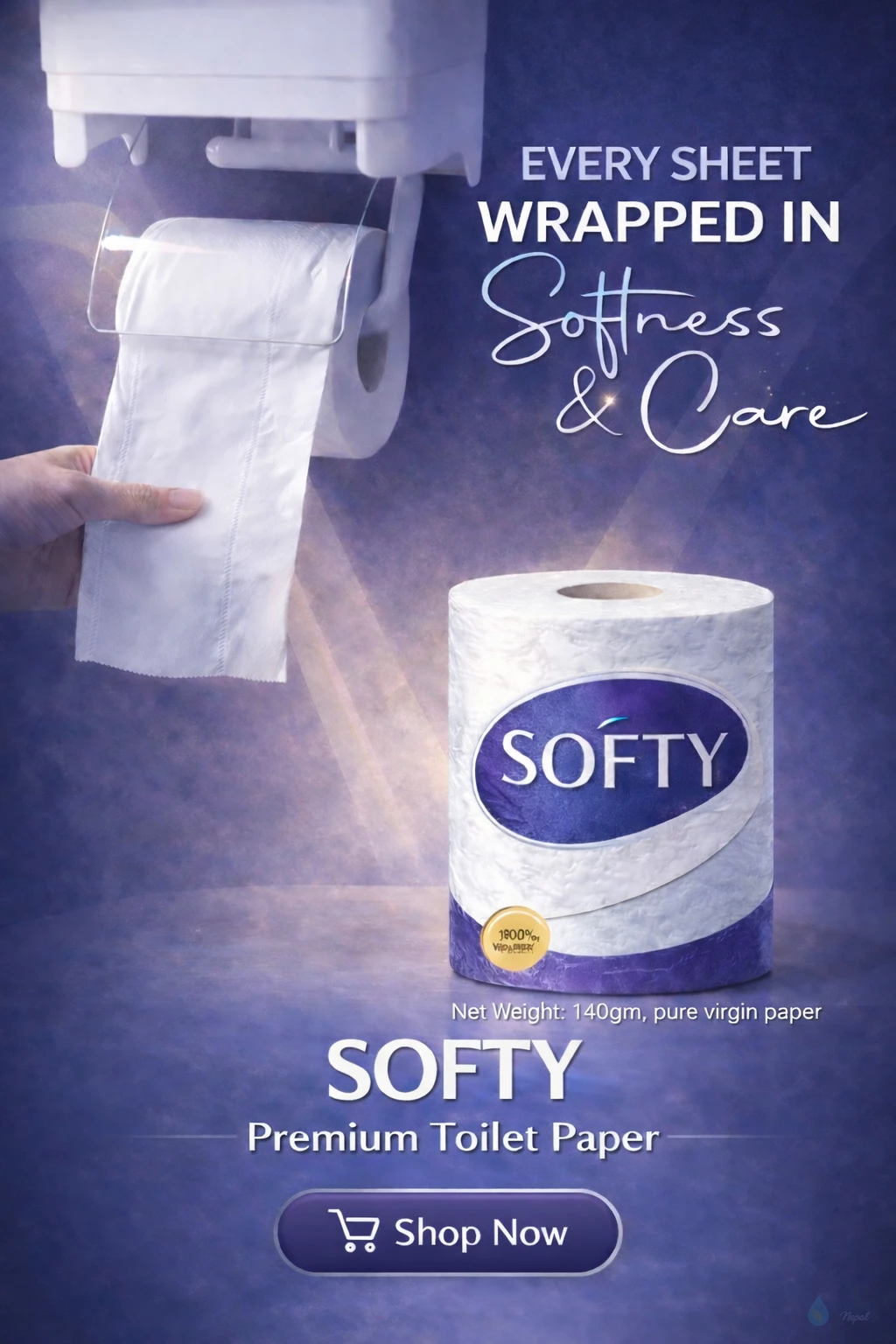 Toilet Paper-140gm - Hygienix Nepal
