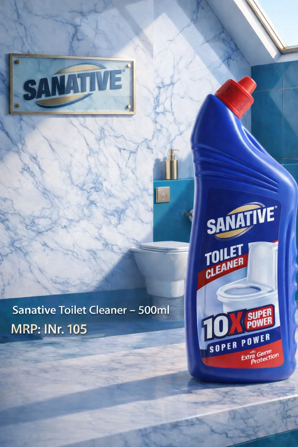 Sanative-Toilet Cleaner 500ml-105INR - Hygienix Nepal