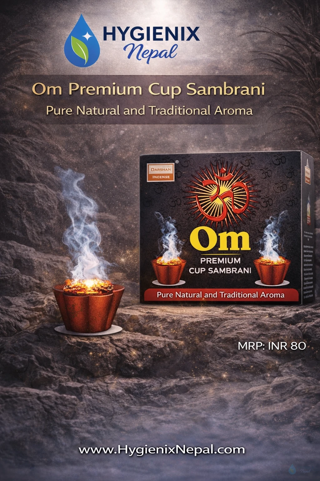 Om-Sambrani Cup Dhup - Hygienix Nepal
