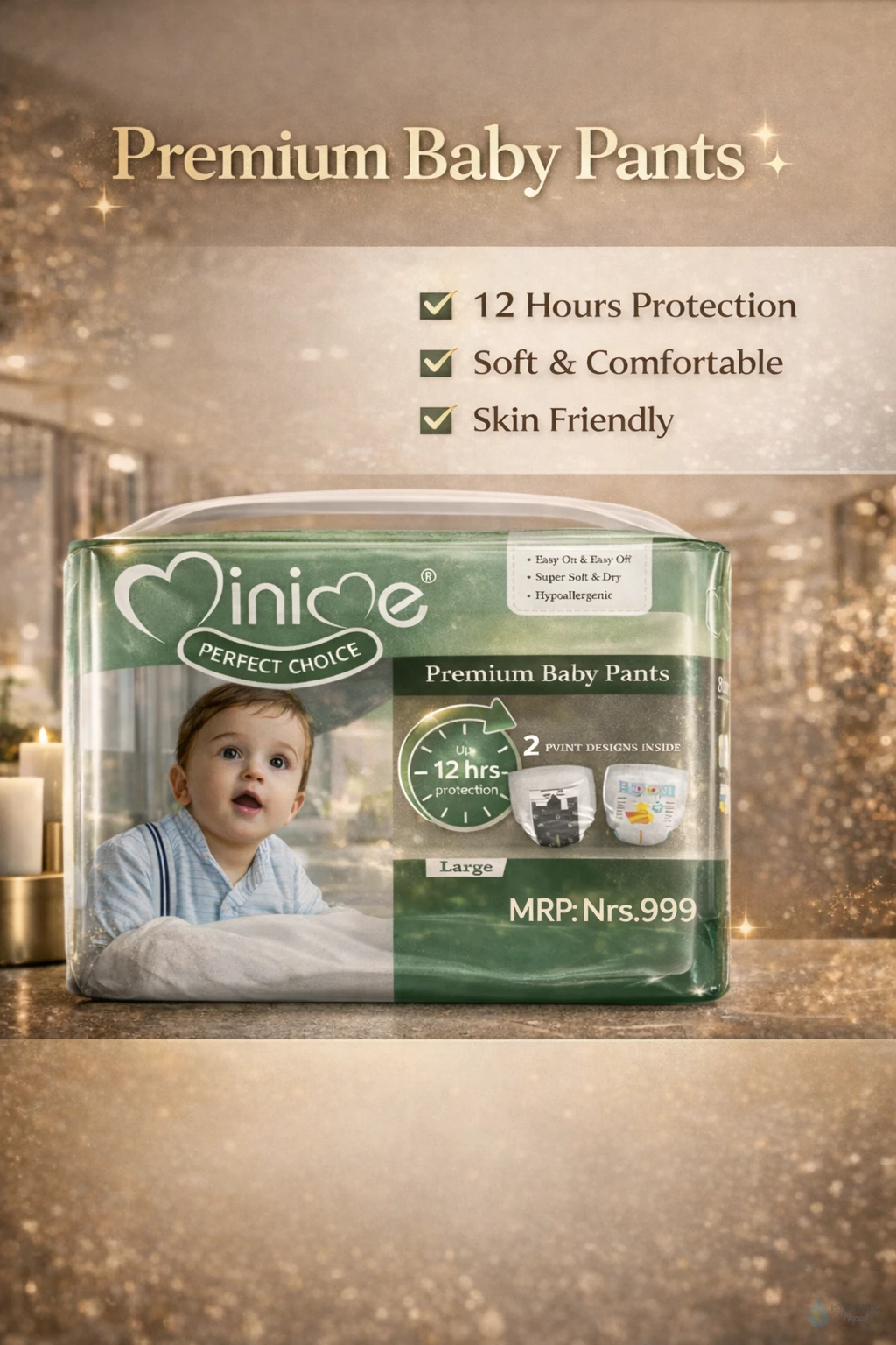 Minime-Premium Nappy Pants - Hygienix Nepal